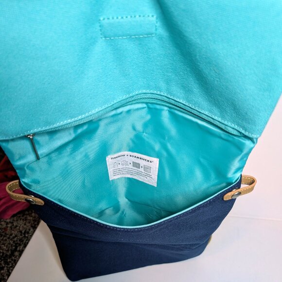 Starbucks Rawrow Collaboration Foldable Navy Cross Bag Limited - Picture 3 of 10